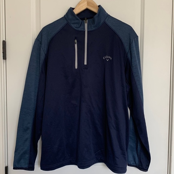 Callaway Golf Men’s 1/4 Zip Popover Sweatshirt Blue L - Picture 1 of 6